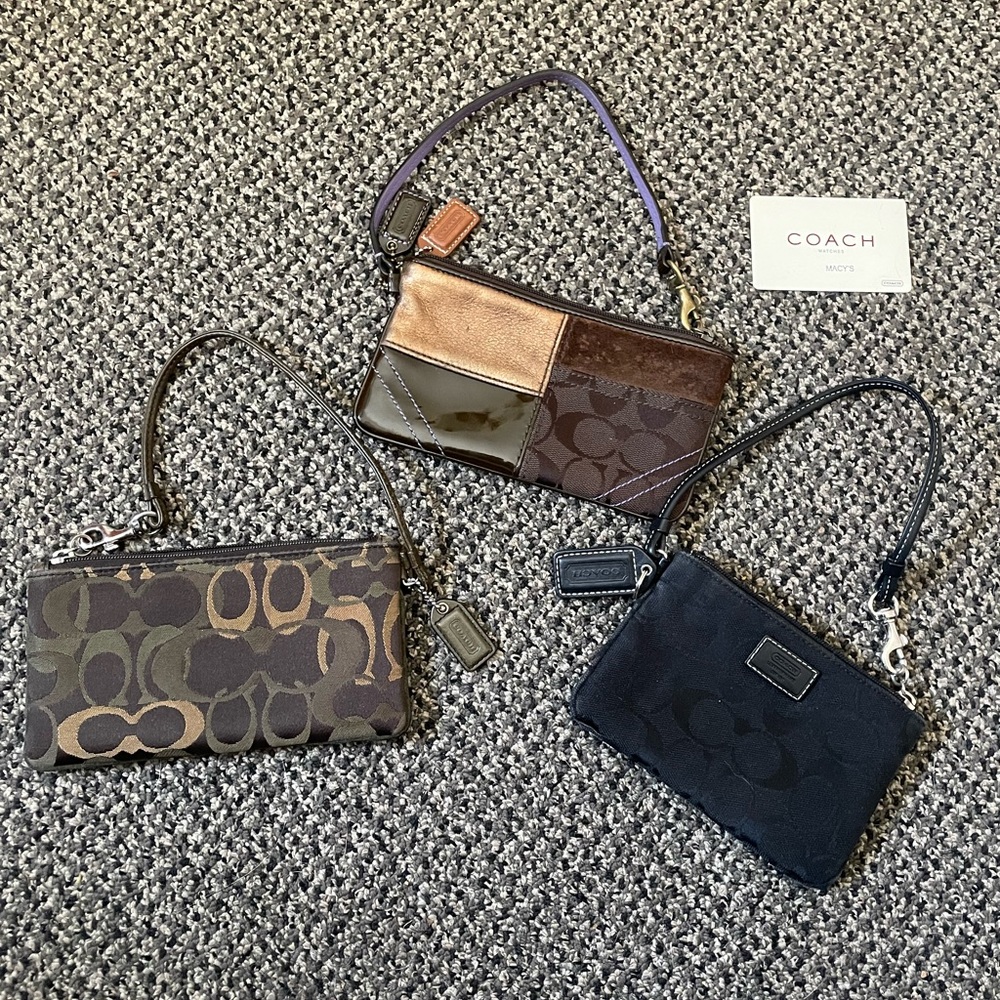 Coach mini wristlet wallet lot vintage